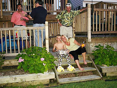 the Carlson's backyard party